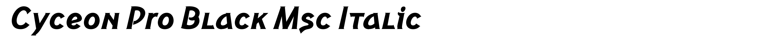 Cyceon Pro Black Msc Italic